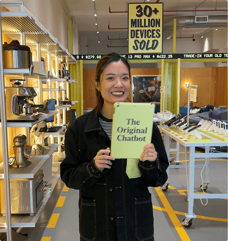Back Market pop-up store checkout experience